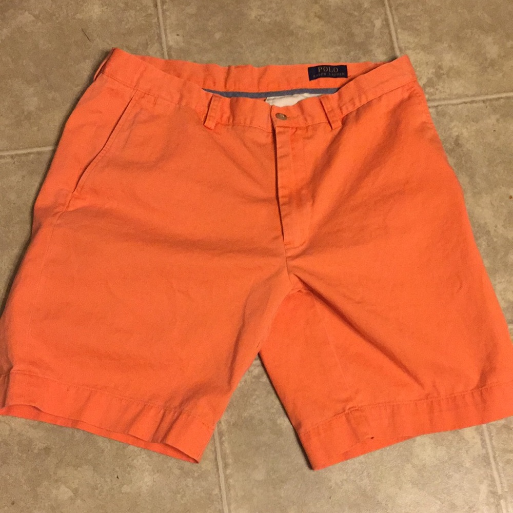 Orange Ralph Lauren Polo shorts